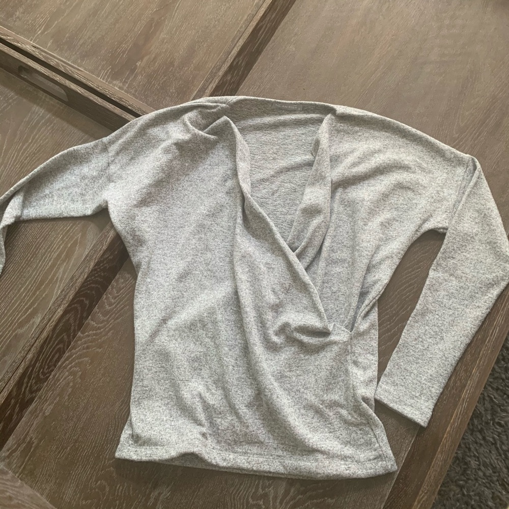 Faux wrap sweater